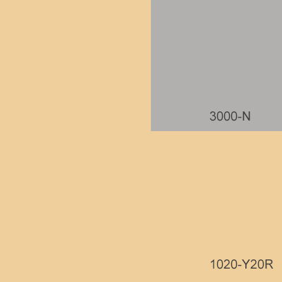 gul fasad och grå fönster och foder