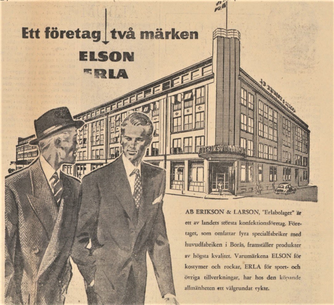 En gammal reklam för Elson Erla.