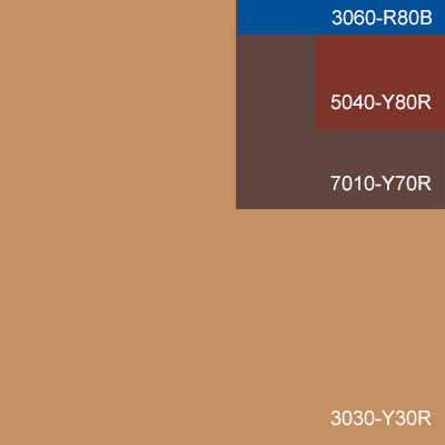 färgprov med fyra kulörer