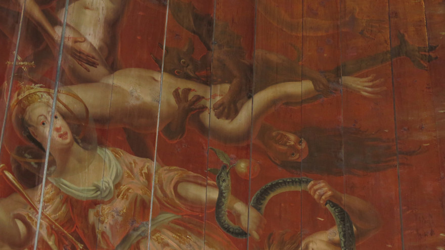 Örgryte gamla kyrka. Målat 1741 av Johan Ross d.ä.