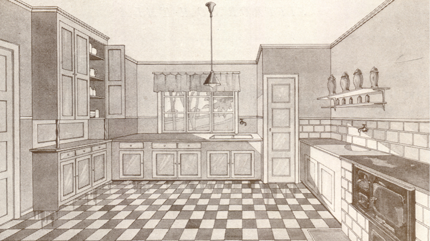 Skiss över 1920-talskök